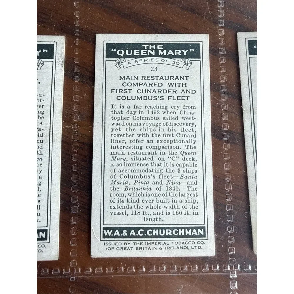 The Queen Mary And Mornflake Oats Cigarette Art